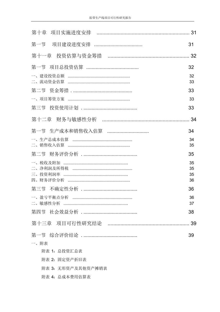 胶带生产线项目可行性研究报告_第5页