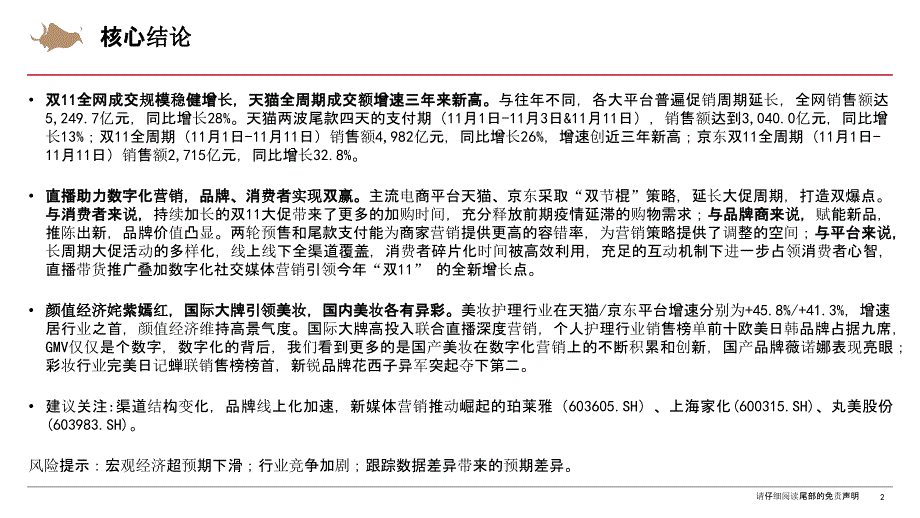 【双11618电商】电商行业20年“双11”数据点评：颜值经济姹紫嫣红国内美妆异彩纷呈_市场营销策_第2页