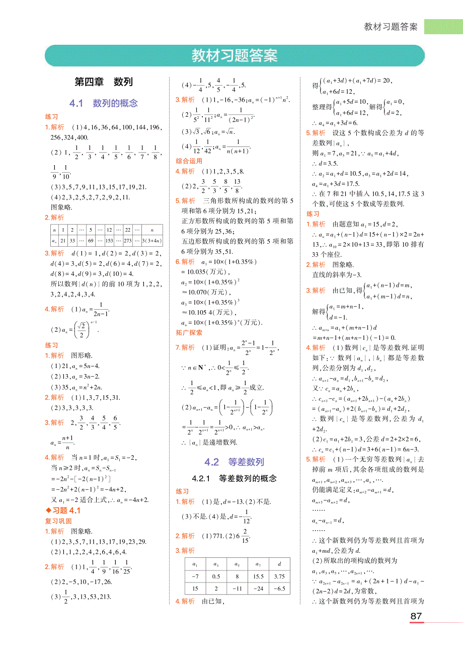 新教材人教A版高中数学选择性必修第2册教材课后习题答案_第1页