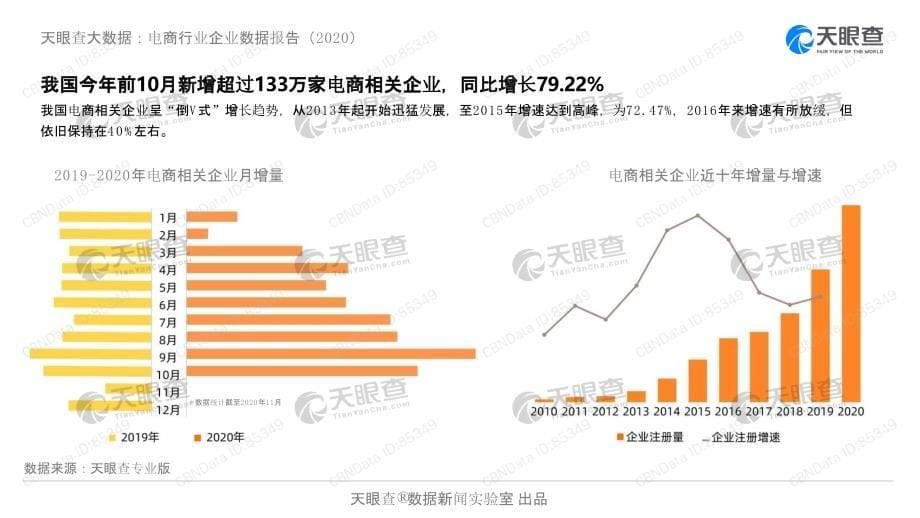 【电商行业】2020电商行业企业数据报告-天眼查_市场营销策划2021_电商行业市场研报_ppt可编_第5页