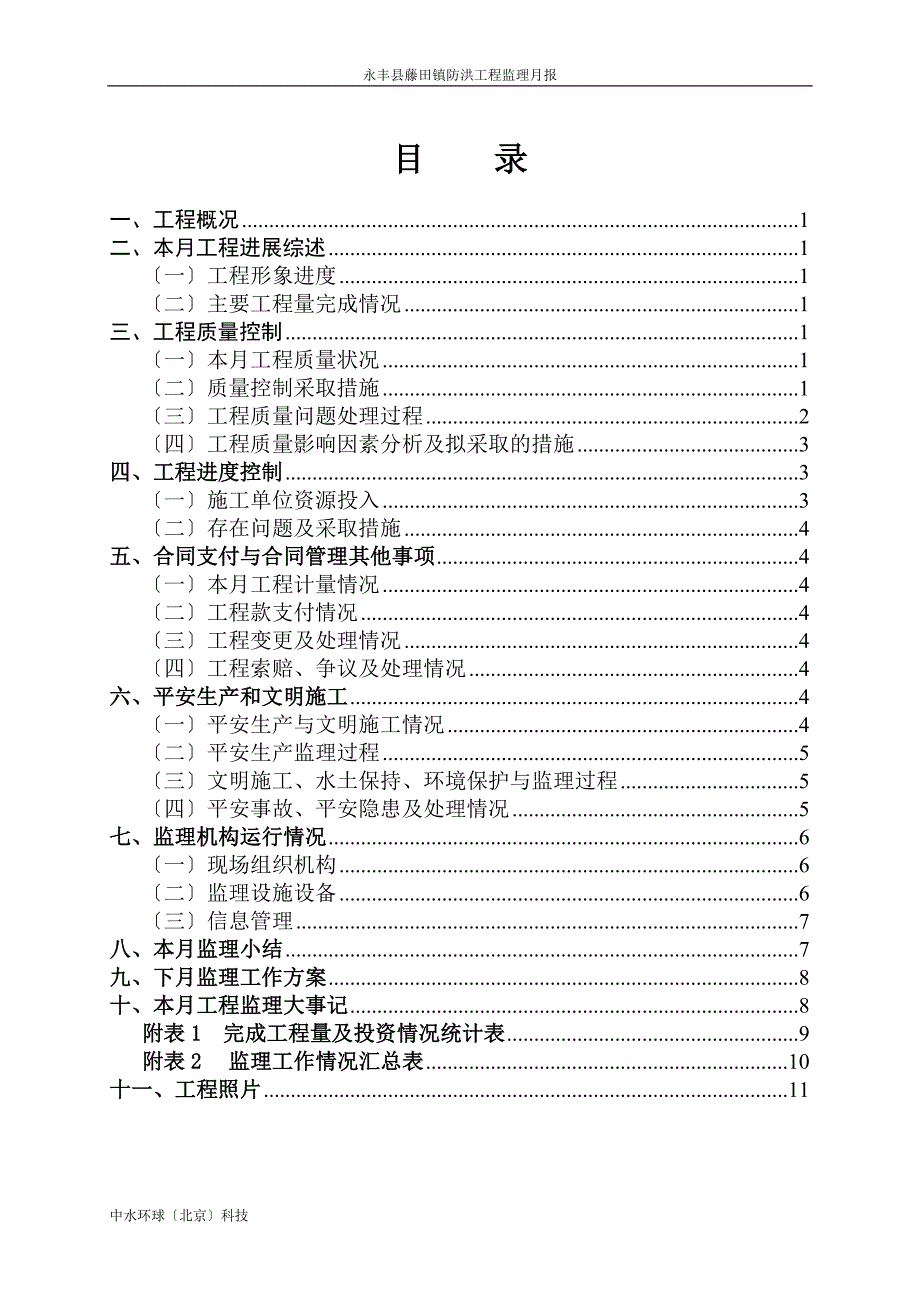 防洪工程监理月报（word版）_第2页