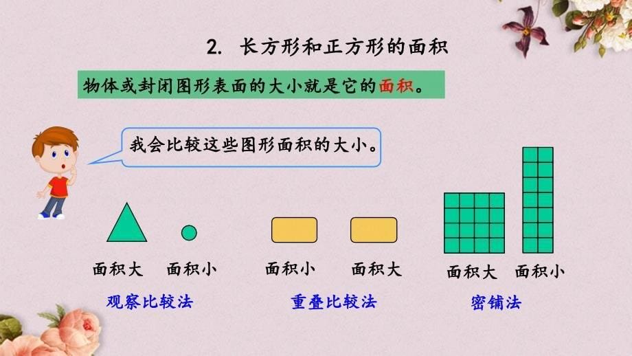 青岛版（五年制）三年级上册数学《 z.5 图形的周长与面积、位置与变换》PPT课件_第5页