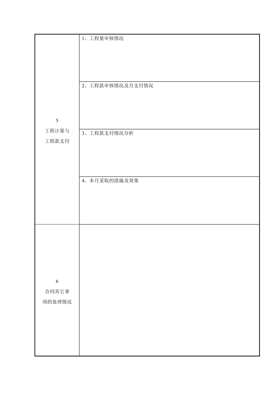 监理月报（word版）(填写范本)_第4页