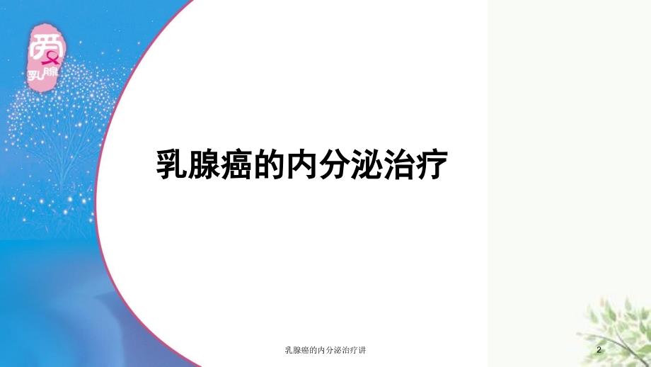 乳腺癌的内分泌治疗讲课件_第2页