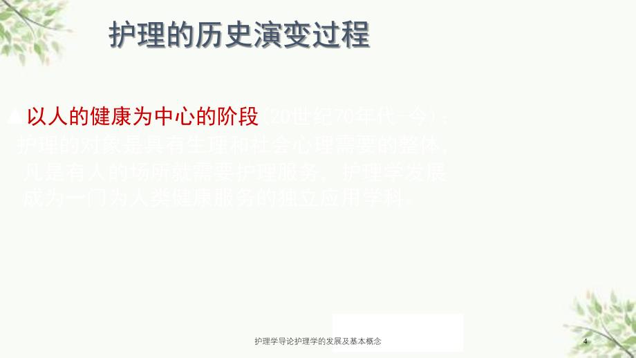 护理学导论护理学的发展及基本概念课件_第4页