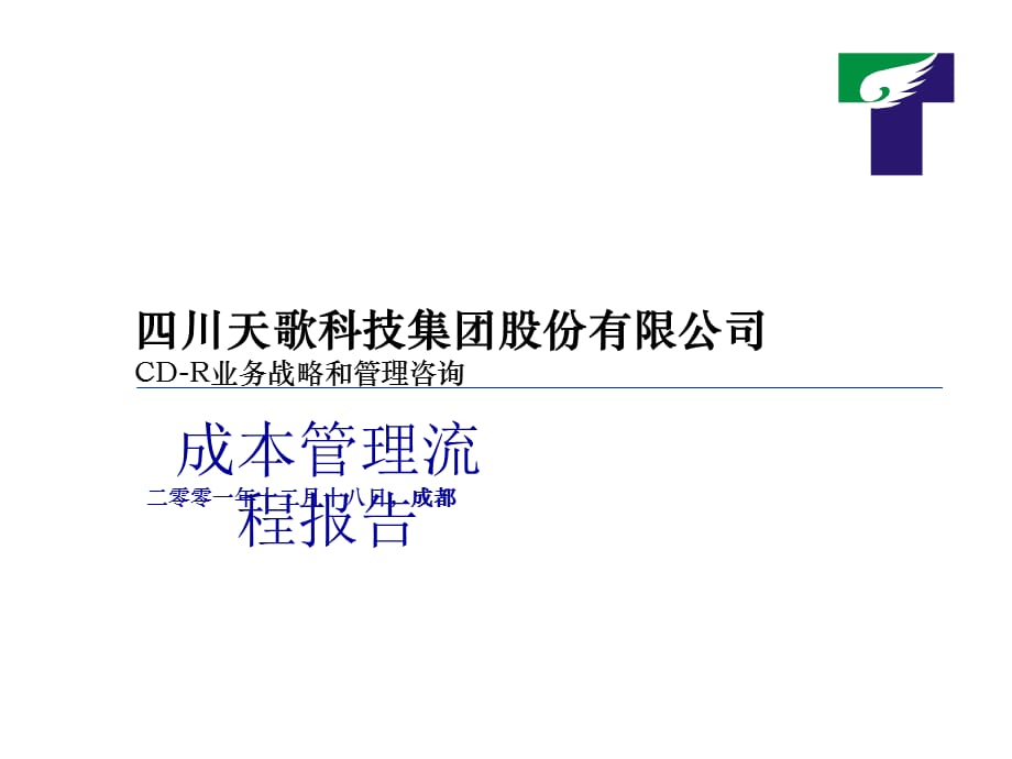 [精选]四川天歌科技集团成本管理流程咨询报告_第1页