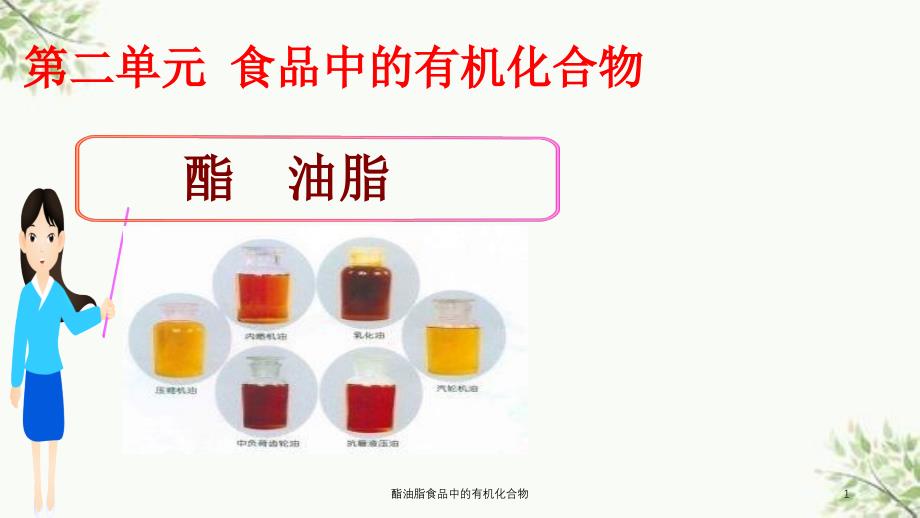 酯油脂食品中的有机化合物课件_第1页