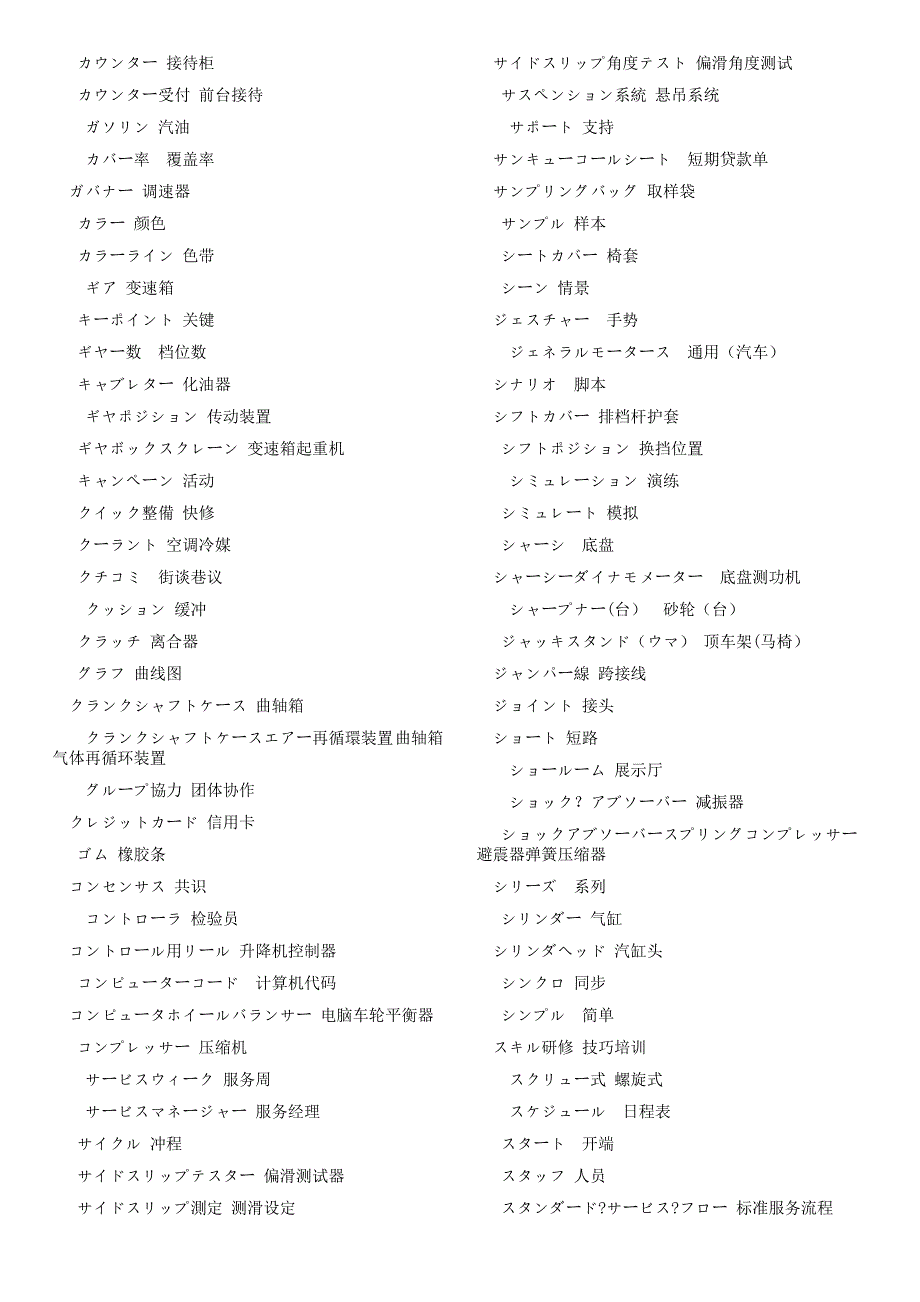 自-中日英对照 汽车用语 专业词汇_第3页