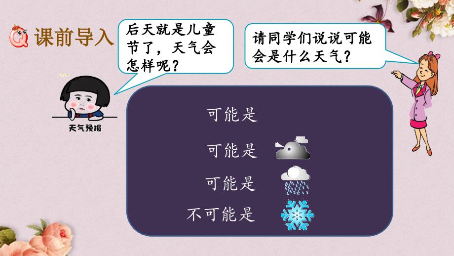 北京课改版四年级上册数学PPT课件 《9.1 确定现象》_第2页