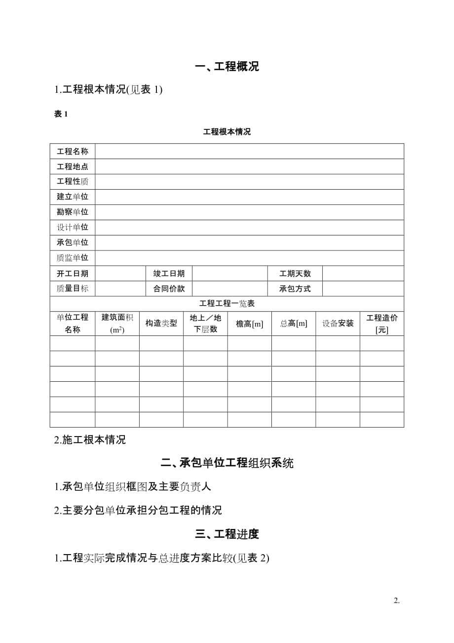 工程监理月报（word版）填写格式_第3页