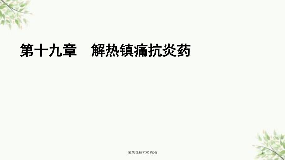 解热镇痛抗炎药(4)课件_第1页