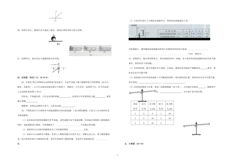 2021年中考理化综合第六次模拟考试卷_第2页