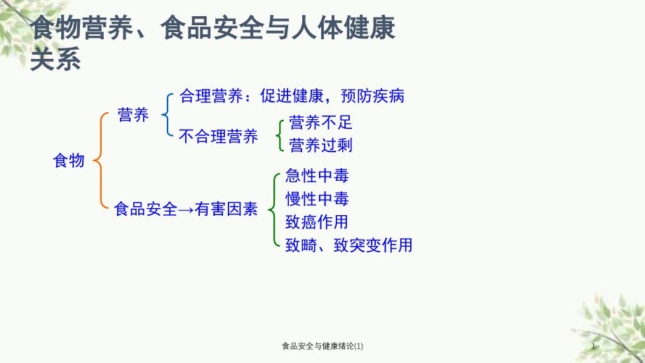 食品安全与健康绪论(1)课件_第1页