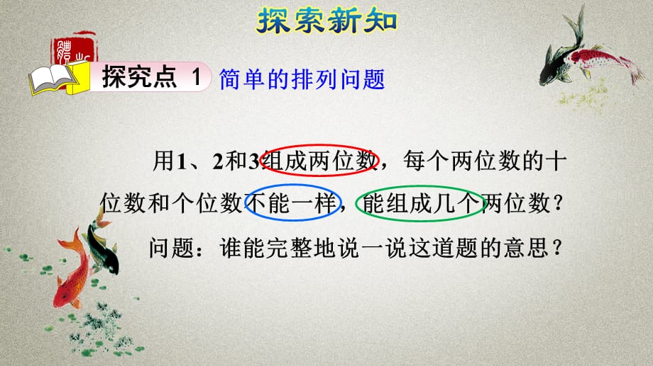 人教版二年级上册数学第8单元 数学广角——搭配（一）第1课时《排列1》PPT课件_第3页