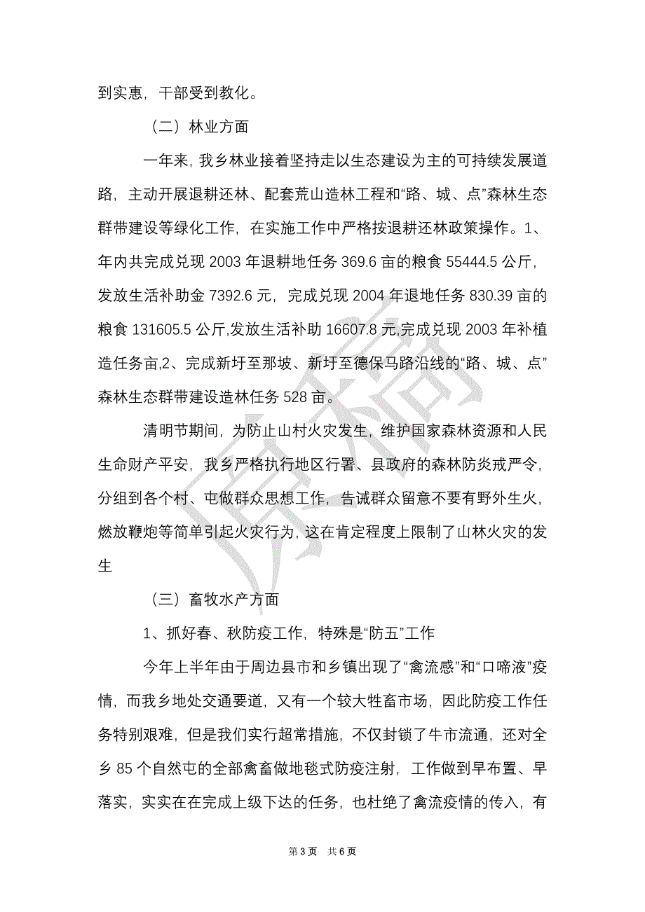 乡政府副职领导述职报告（Word最新版）_第3页