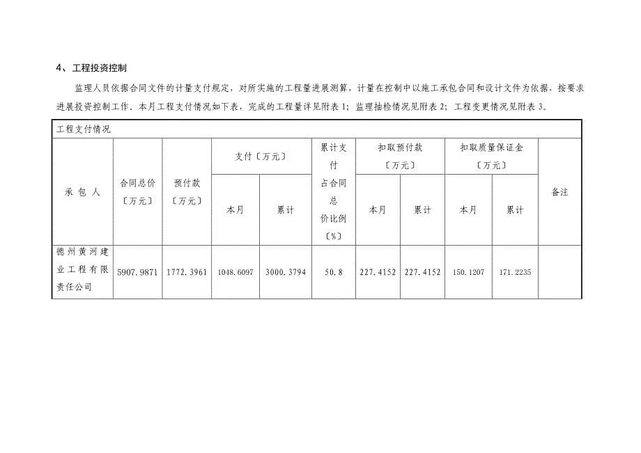 补水工程监理月报（word版）_第5页