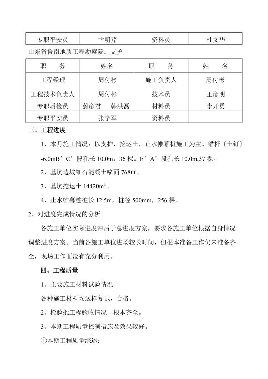 济宁盛泰广场A、B座商住楼及裙房工程监理月报（word版）_第5页