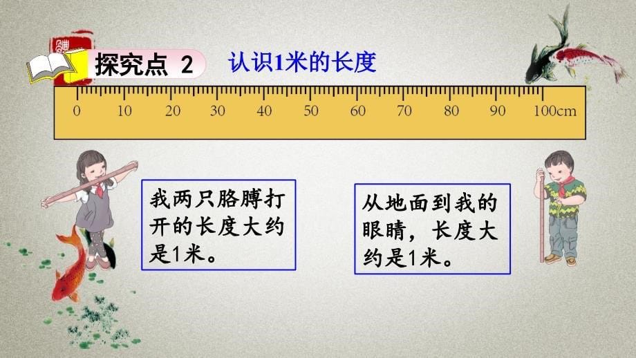 人教版二年级上册数学第1单元 长度单位第2课时《 认识米和用米量1》PPT课件_第5页