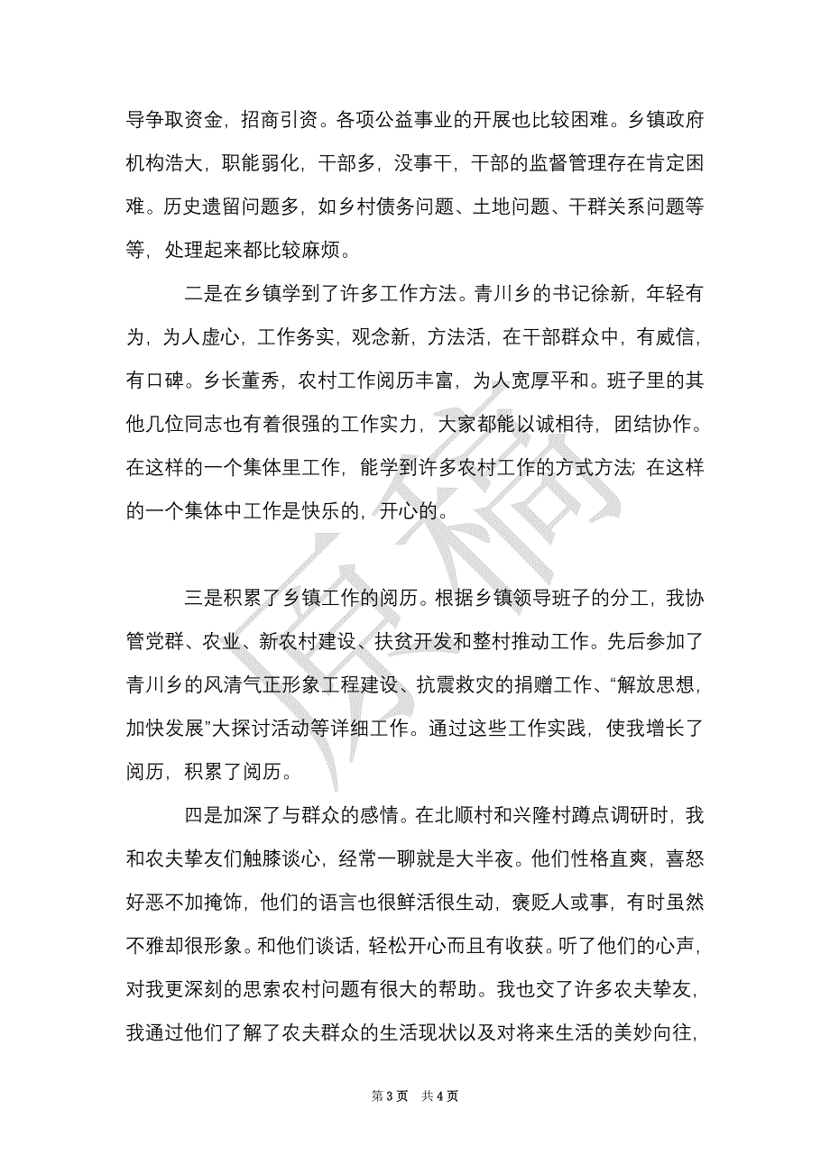 挂职锻炼心得体会（Word最新版）_第3页