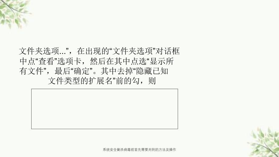 系统安全剿杀病毒前首先需要用到的方法及操作课件_第3页