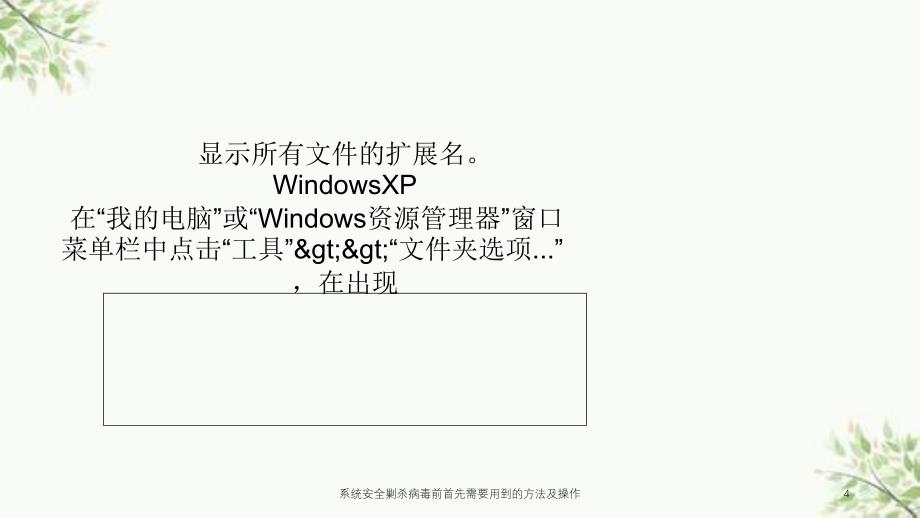 系统安全剿杀病毒前首先需要用到的方法及操作课件_第4页