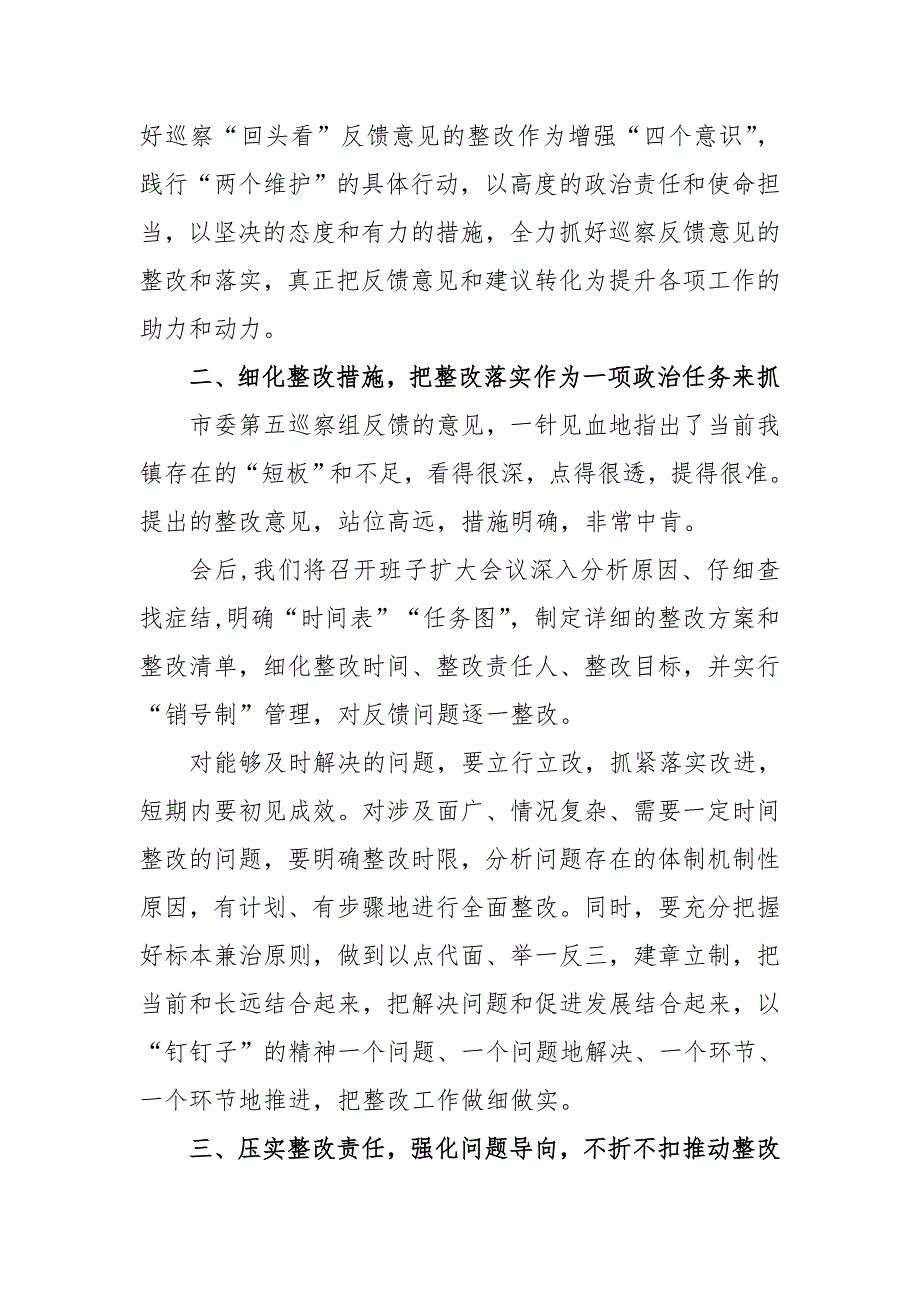 巡察动员会表态发言范文3篇（镇村）_第2页