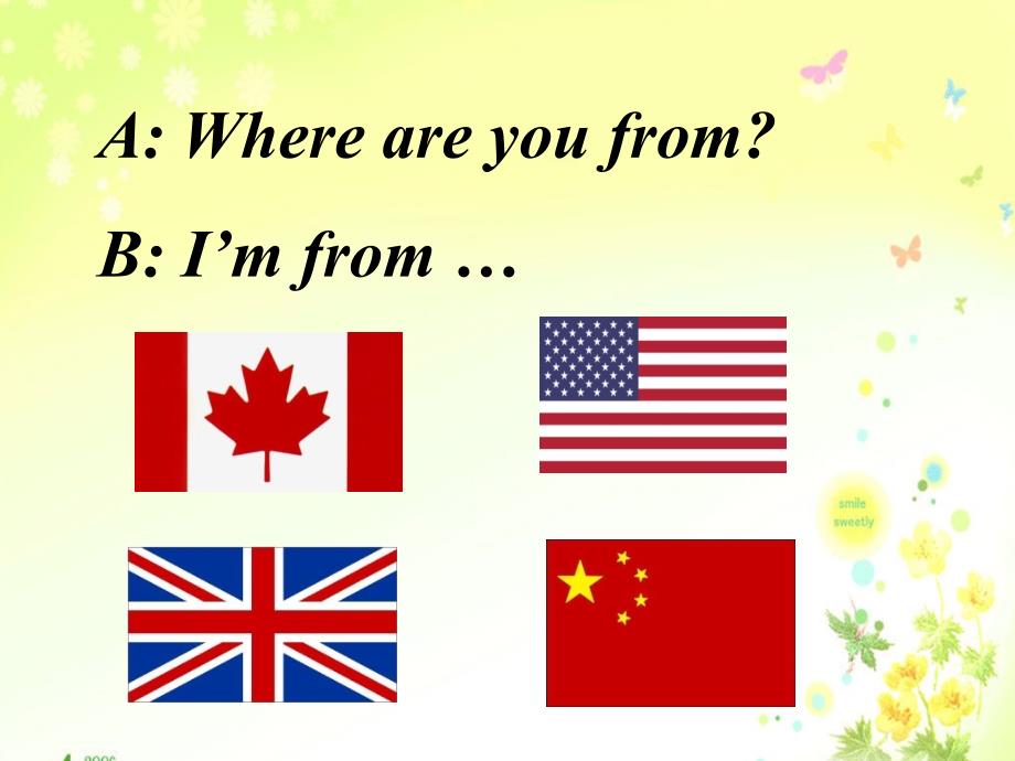 四年级下册英语课件-Unit 1 CountriesLesson 2 Where’s she from∣鲁科版（五四制） (共16张PPT)_第2页