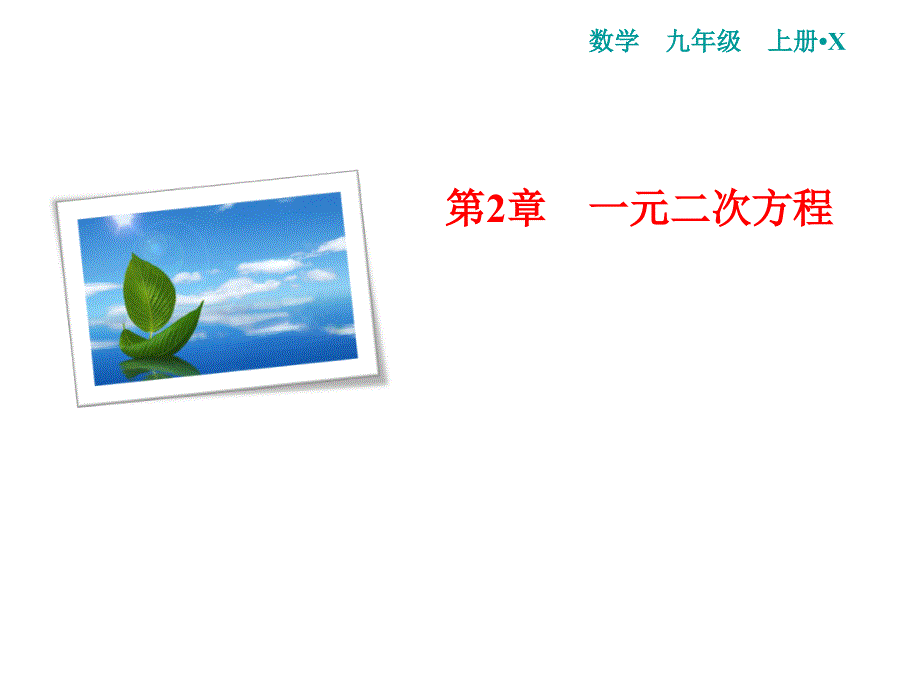 2018年秋湘教版九年级数学上册习题课件：2.1　一元二次方程(共11张PPT)_第1页