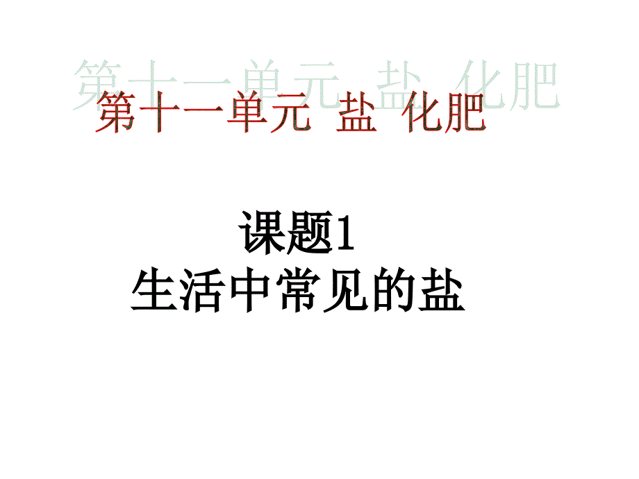 人教版九年级化学11.1生活中常见的盐(共46张PPT)_第1页