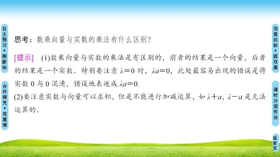 18-19 第2章 2.1 2.1.4　数乘向量_第5页