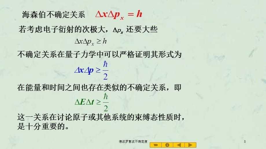 德波罗意波不确定度课件_第5页