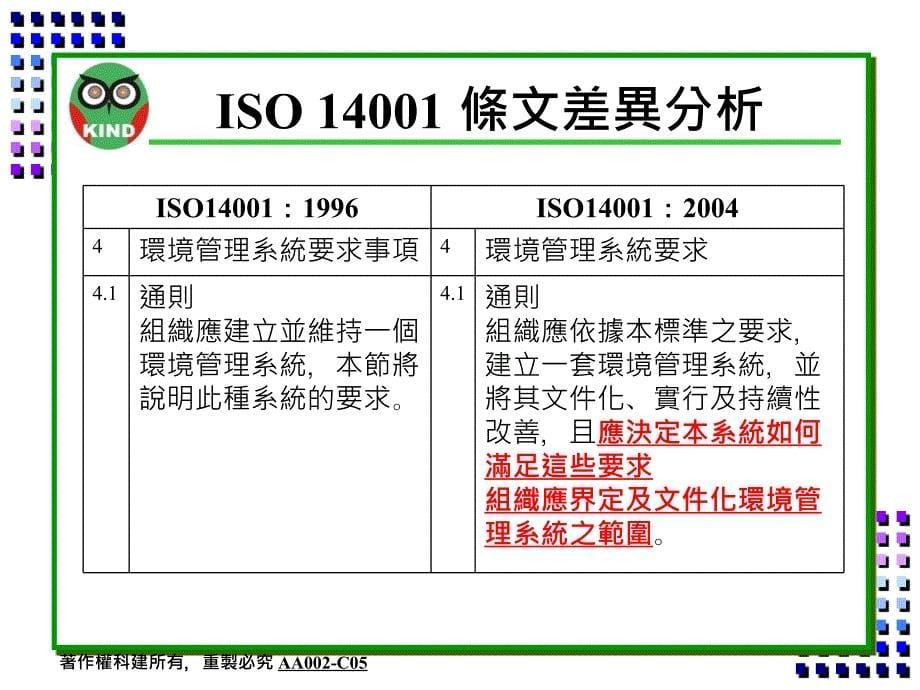 [精选]ISO 14001条文差异(讲师用)_第5页