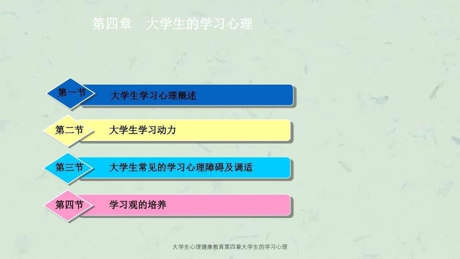 大学生心理健康教育第四章大学生的学习心理课件_第5页