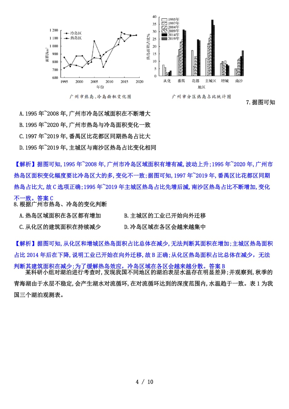 2021年山东省济南市高三模拟考试（地理试题解析版）_第4页