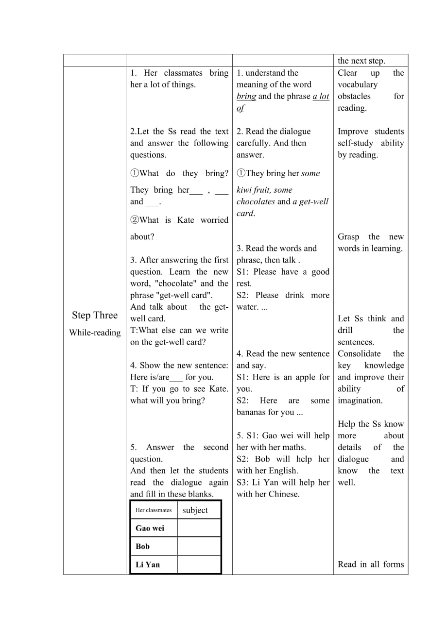 五年级下册英语学案Unit4What'swrongwithyou？（Lesson23）人教精通版(1)_第3页