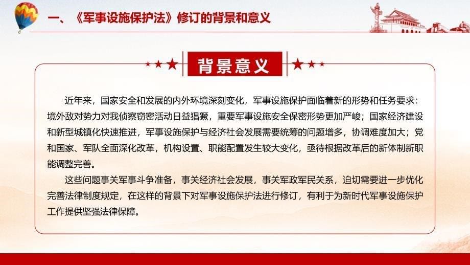 详细解读2021年新修订《中华人民共和国军事设施保护法》动态PPT课件_第5页