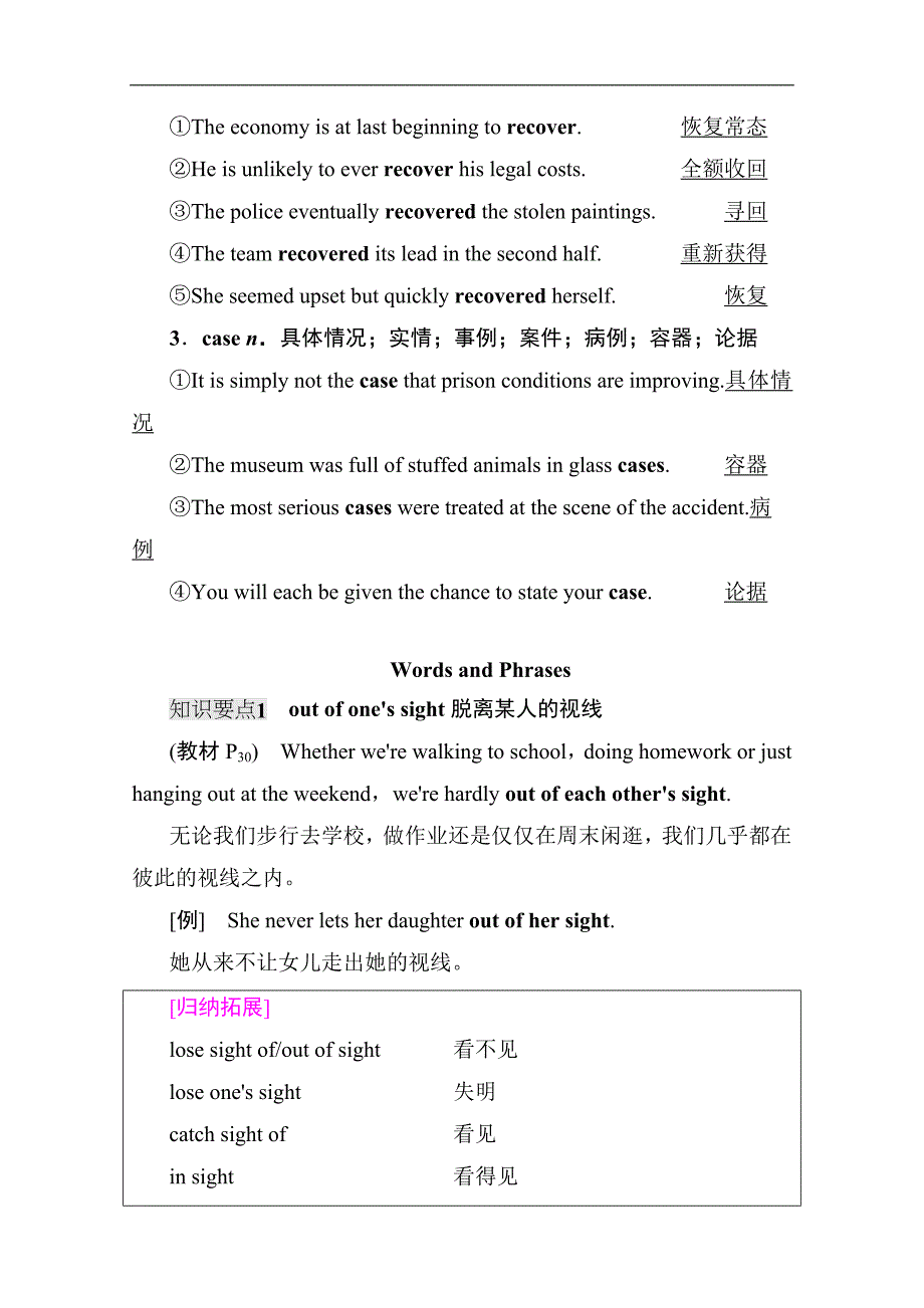 牛津译林版必修第一册Unit3 Getting along with others单词短语句型写作提炼汇总_第3页