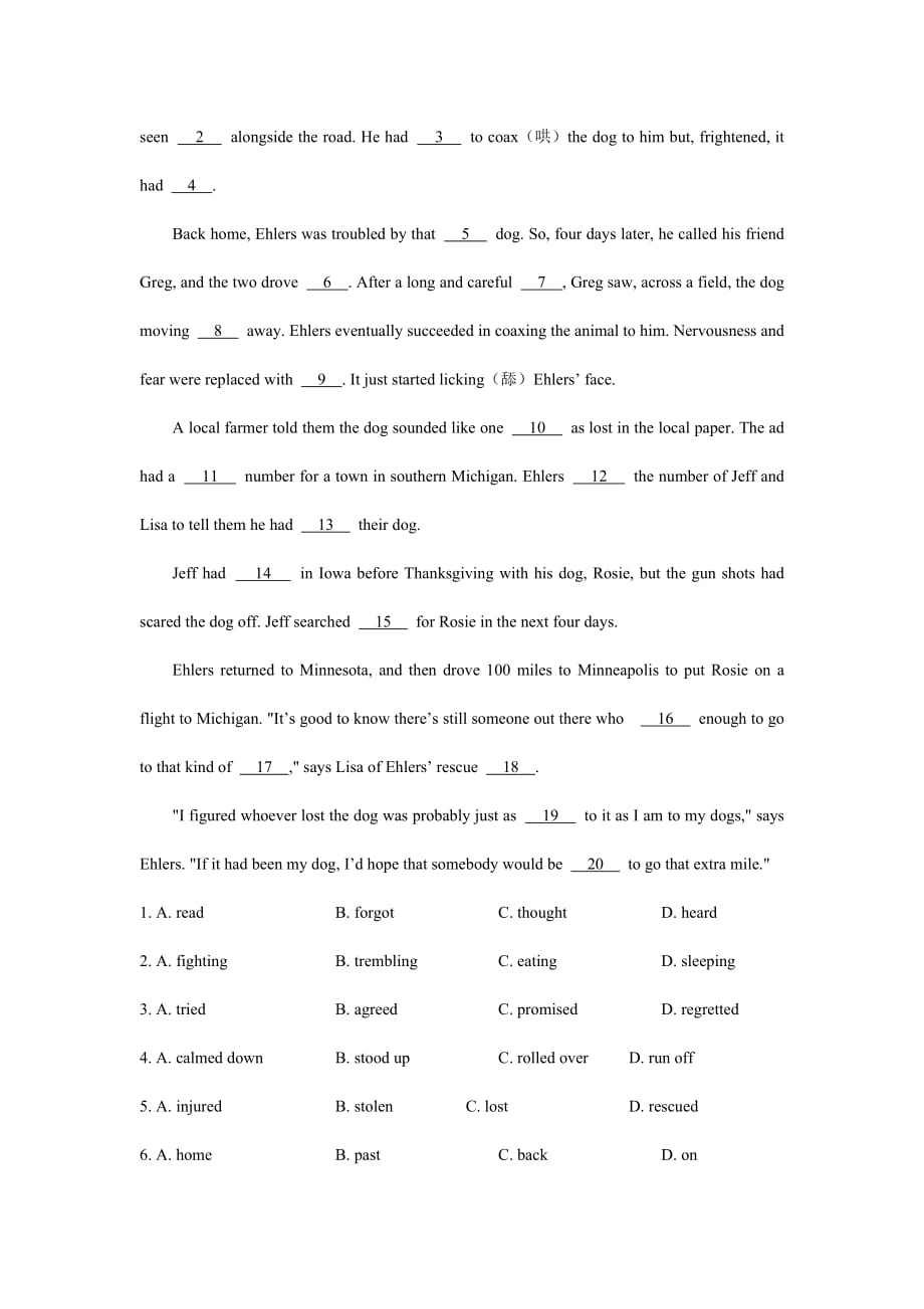 高考英语精准练之语言运用（Day 1）_第3页