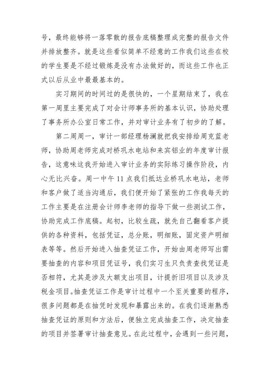 会计事务所实习工作总结2021_第5页