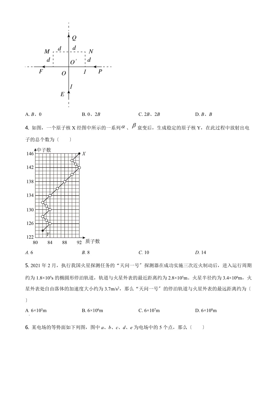 2021年高考全国甲卷物理试题原卷_第2页