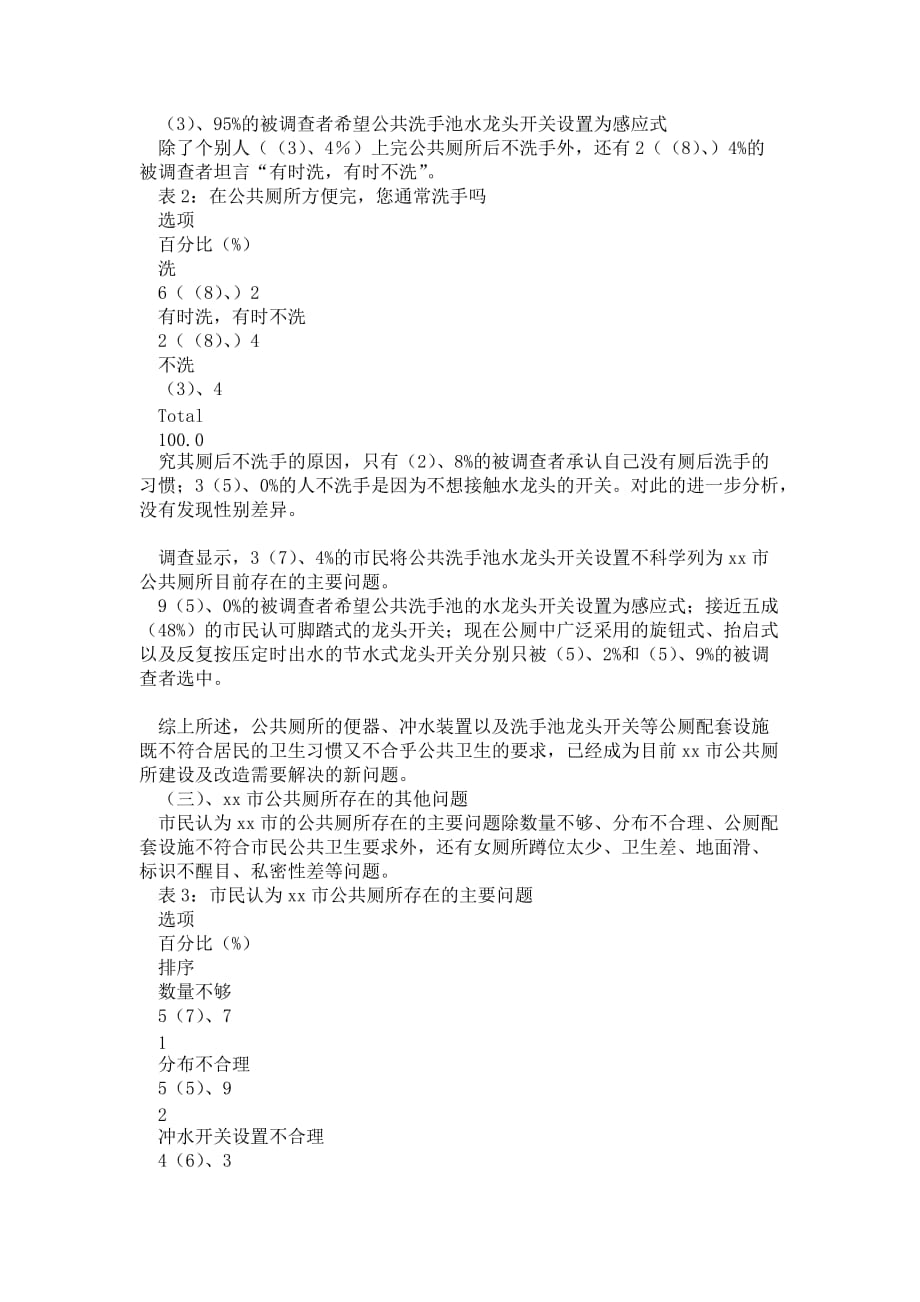 2021年北京市公厕意见的抽样调查_第3页