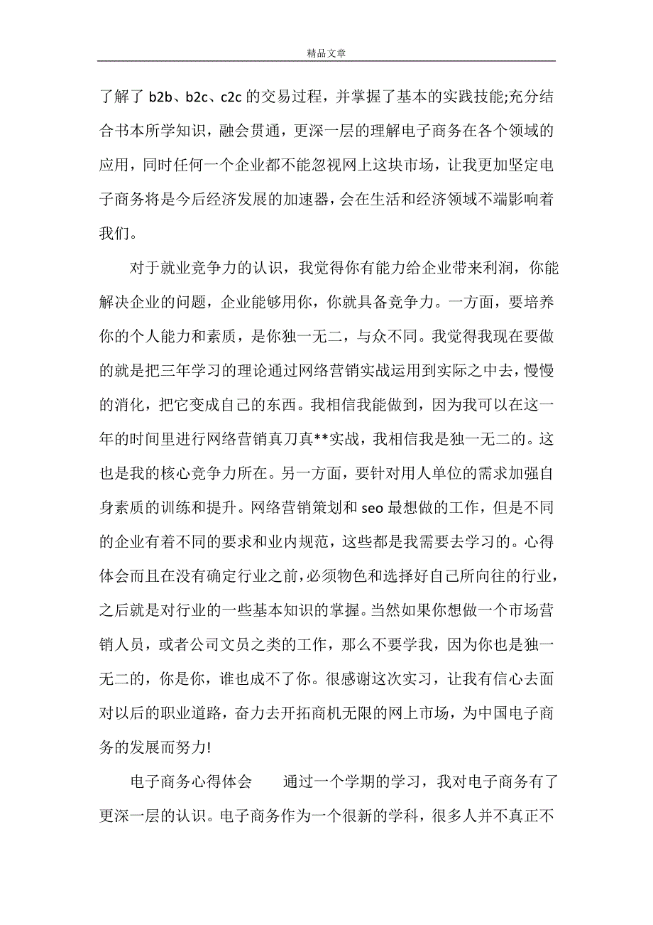 2021电子商务心得体会(3篇)_第2页