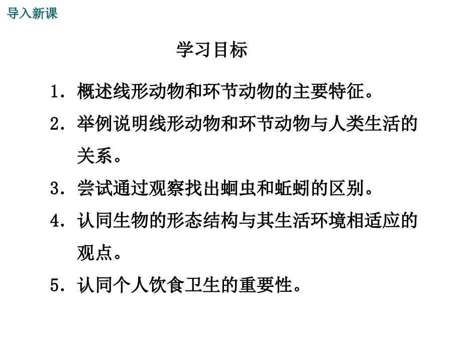 人教版生物八年级上册教学课件 第五单元2.第二节 线形动物和环节动物2(共17张PPT)_第3页