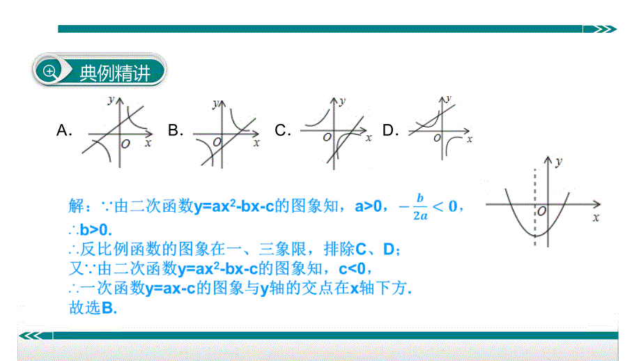 2018年秋人教版九年级数学下册专题课件：2.反比例函数与一次函数、二次函数的综合_第4页