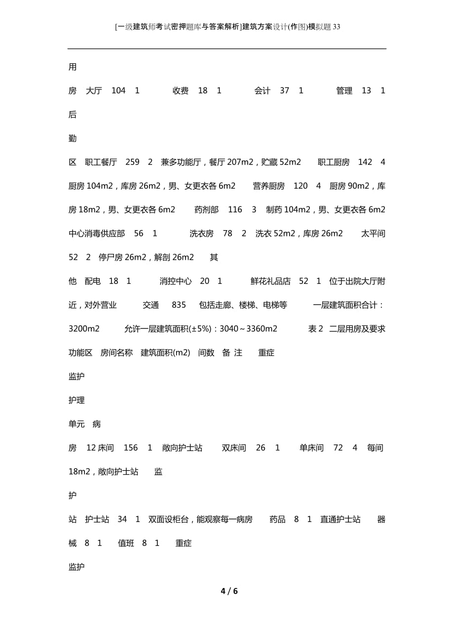 [一级建筑师考试密押题库与答案解析]建筑方案设计(作图)模拟题33_第4页