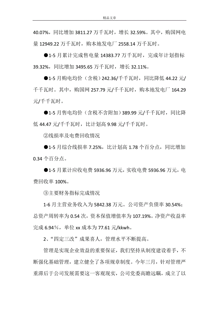 《电力局党委半年工作总结》_第2页