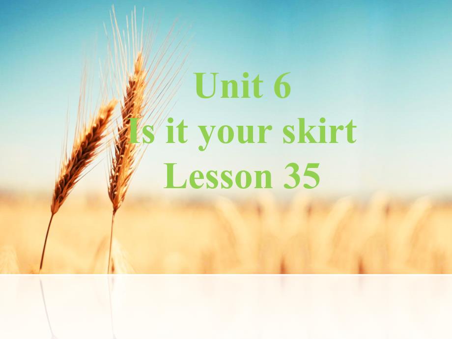 三年级下册英语课件-Unit 6 Is this your shirt Lesson 35-1_人教精通（2014秋）_第1页