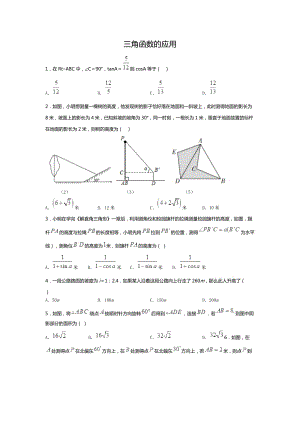 中考数学复习 三角函数的应用