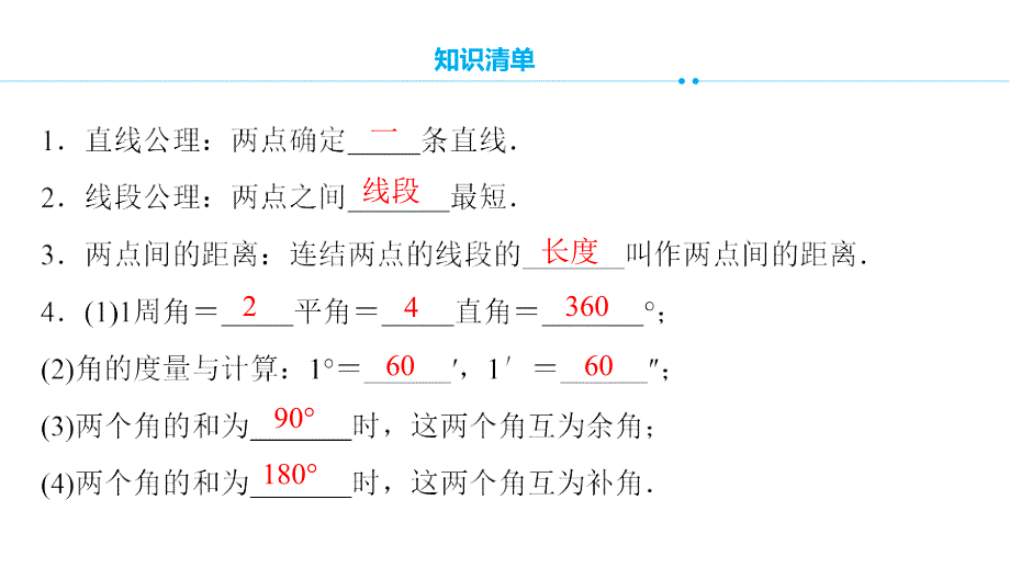 2021年中考数学复习第4章　第1节　相交线与平行线_第4页