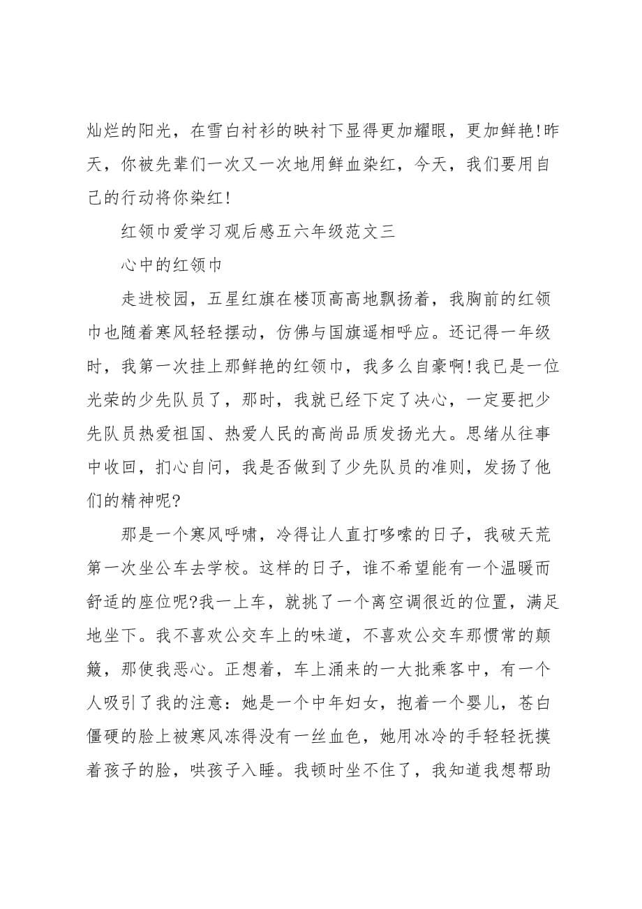 红领巾爱学习观后感五六年级小学生优秀作文文档10篇_第5页